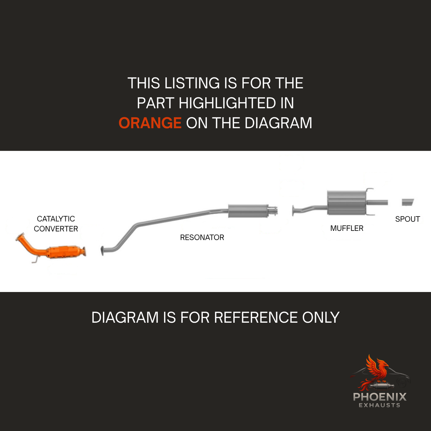 Fits 2002-2005 Honda Civic 2.0L Catalytic Converter & Flex Pipe | Front