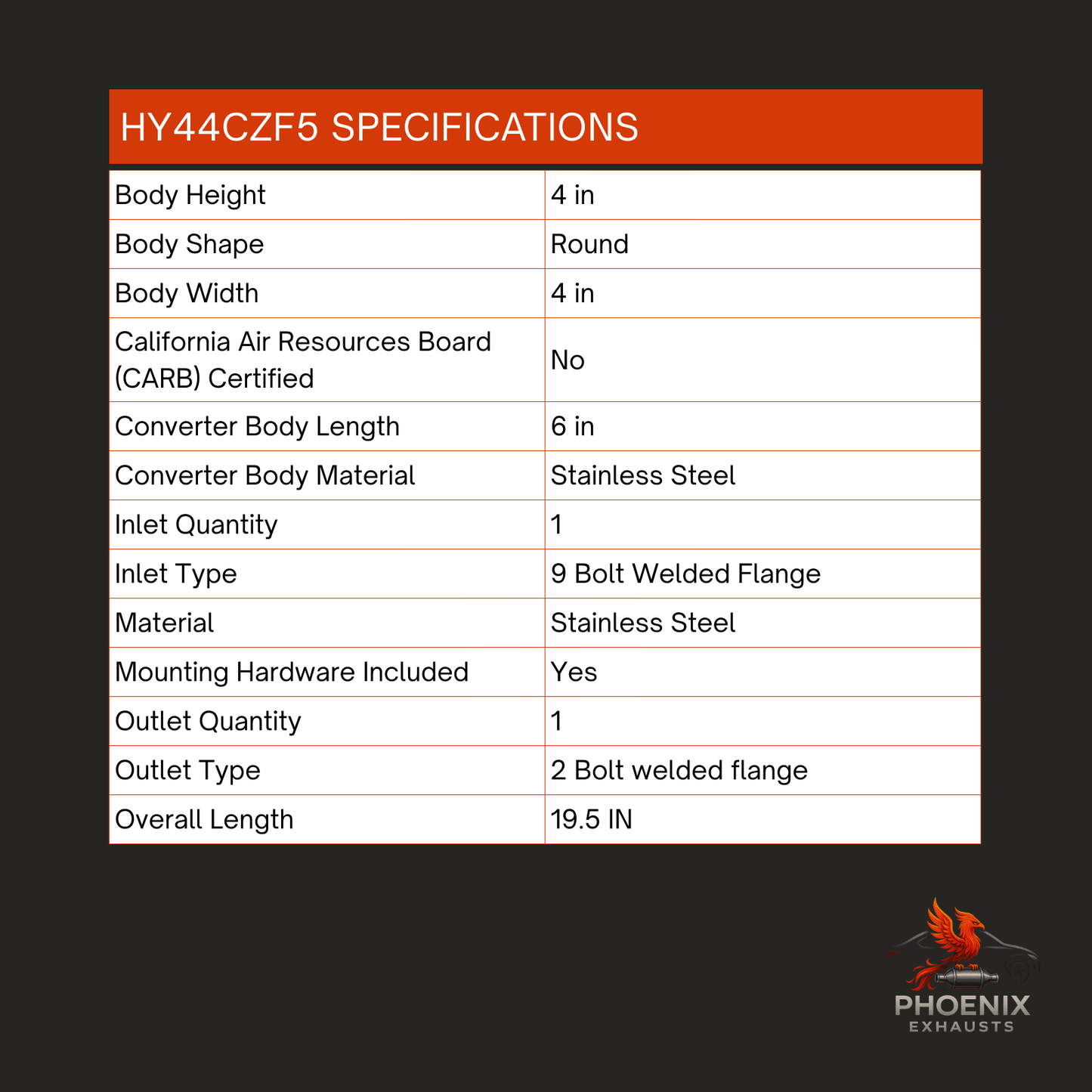 Fits 2003-2006 Hyundai Tiburon 2.0L Manifold Catalytic Converter