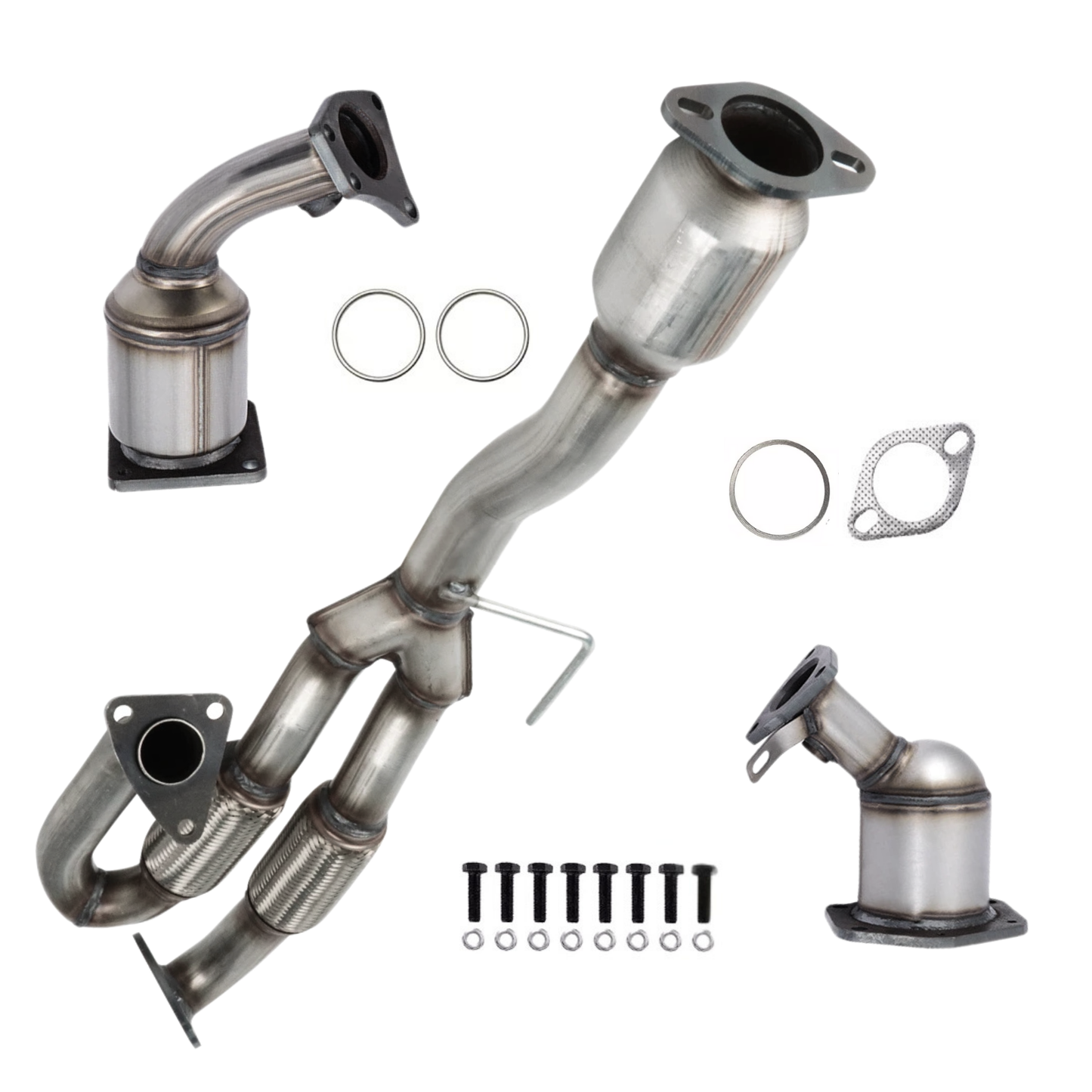 Fits 2009-2014 Nissan Maxima 3.5L Catalytic Converter w/ Flex Pipe | All 3 Set