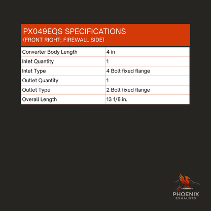 2014-2019 Cadillac XTS 3.6L Non-Turbo Only Direct Fit Catalytic Converter | Firewall Side