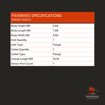 Fits 2017-2021 Chevrolet Camaro 6.2L Catalytic Converter | Front Right