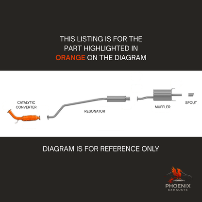 Fits 2002-2005 Honda Civic 2.0L Catalytic Converter & Flex Pipe | Front