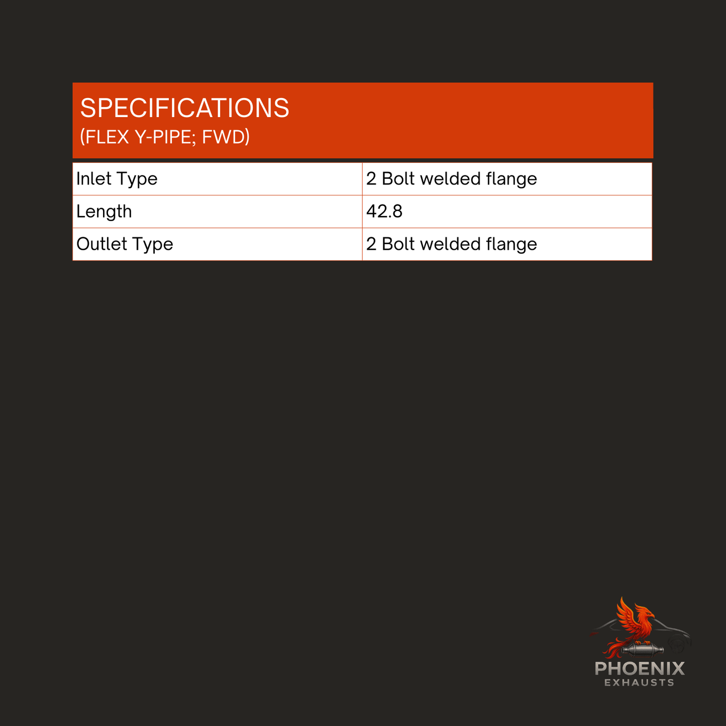 Fits 2016-2020 Kia Sorento 3.3L FWD Direct Fit Flex Y-Pipe