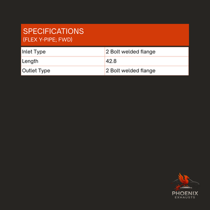 Fits 2016-2020 Kia Sorento 3.3L FWD Direct Fit Flex Y-Pipe