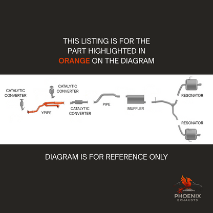 Fits 2009-2017 GMC Acadia 3.6L Catalytic Converter w/ Flex Pipe | Front