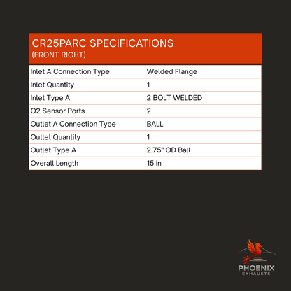 Fits 2020-2021 Chrysler Voyager 3.6L Manifold Catalytic Converter | Rear