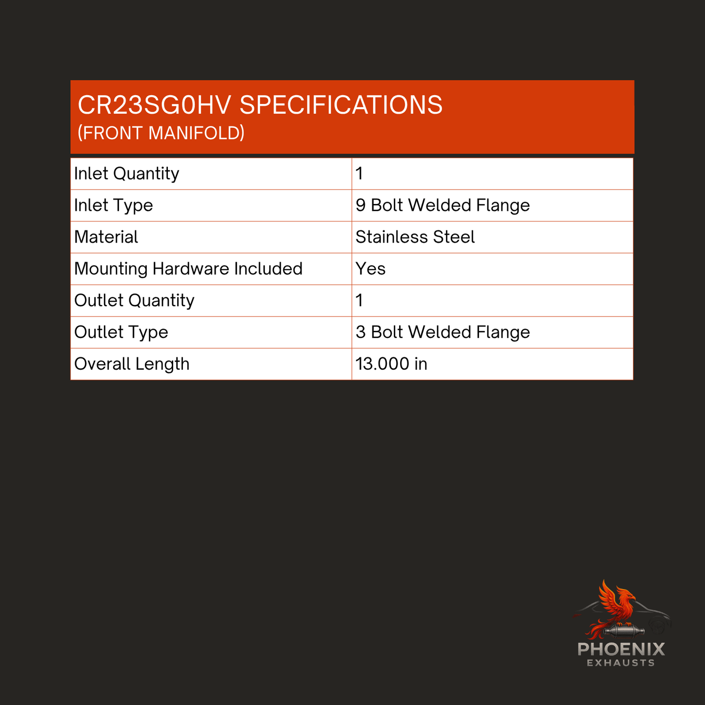 Fits 2001-2005 Mitsubishi Eclipse 2.4L Manifold Catalytic Converter