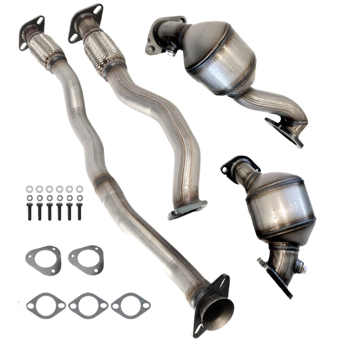 2010-2019 Ford Taurus 3.5L Turbo Catalytic Converter and Flex Pipe | Bank 1 & 2 + Flex Pipe Set | Direct Fit