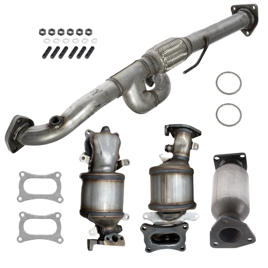 2009-2015 Honda Pilot 3.5L Direct Fit Catalytic Converter and Flex Y-pipe | All 4 Set (Bank 1, 2, Rear + Flex Y-pipe)