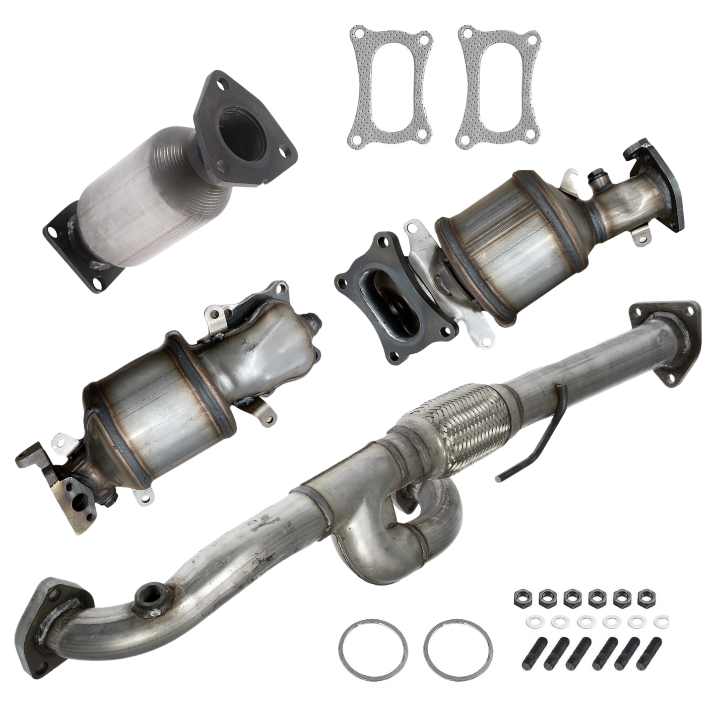 2011-2013 Honda Odyssey 3.5L Catalytic Converter with Flex Y-Pipe Set | All 4 Set (Bank 1, 2, Rear, Flex Y-Pipe) Direct Fit