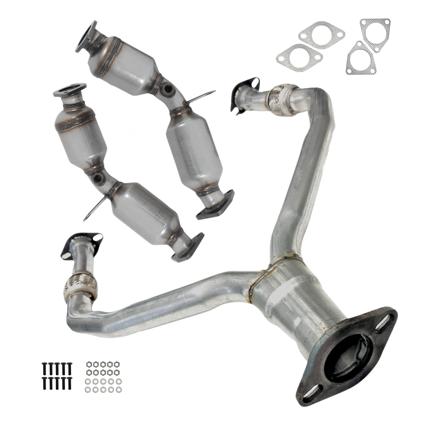 Fits 2009-2013 Infiniti G37 3.7L Catalytic Converter w/ Flex Pipe | All 3 Set