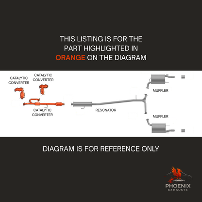 Fits 2007-2017 Lexus ES350 3.5L Catalytic Converter w/ Flex Pipe | All 3 Set