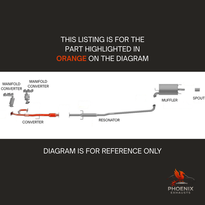 Fits 2004-2006 Lexus ES330 3.3L Catalytic Converter w/ Flex Pipe | Rear