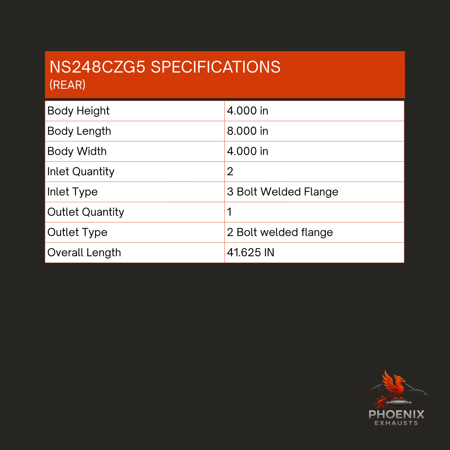 2015-2019 Nissan Maxima 3.5L Catalytic Converter w/ Flex Pipe | Rear Direct Fit